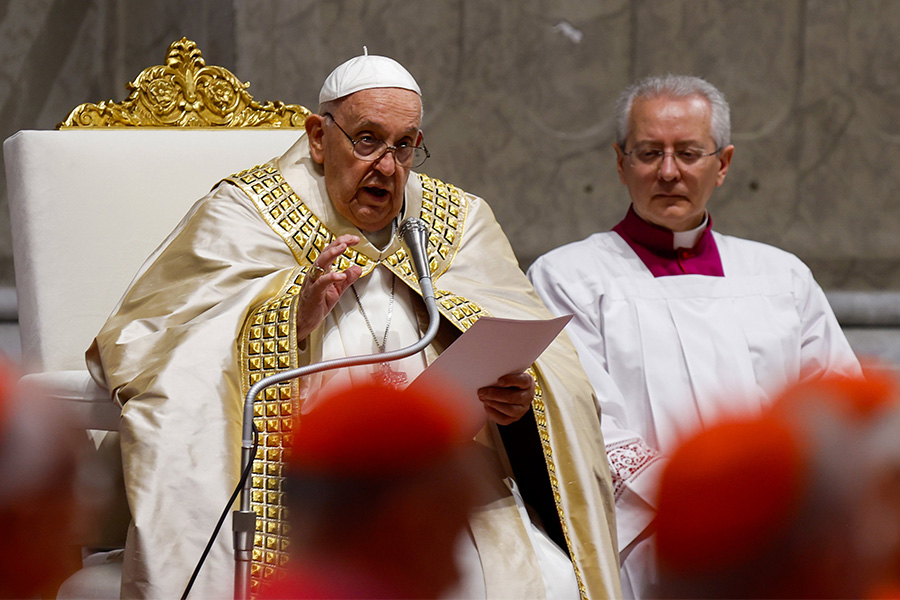 , En proclamant l’Année Sainte, le pape déclare qu’il est temps de renforcer et de partager l’espérance
et requête en début de journée.